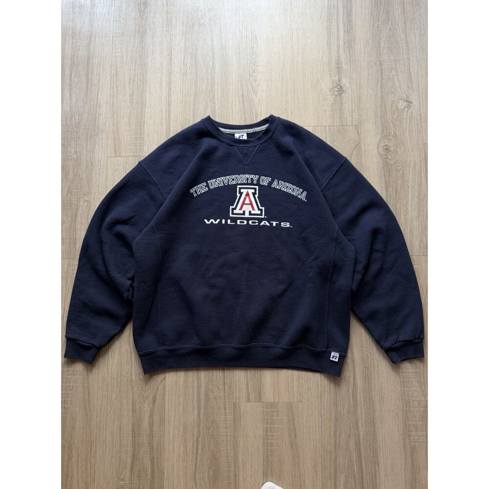 Vintage Russell Athletic Arizona Wildcats Blue Sweatshirt Made In USA Sweater